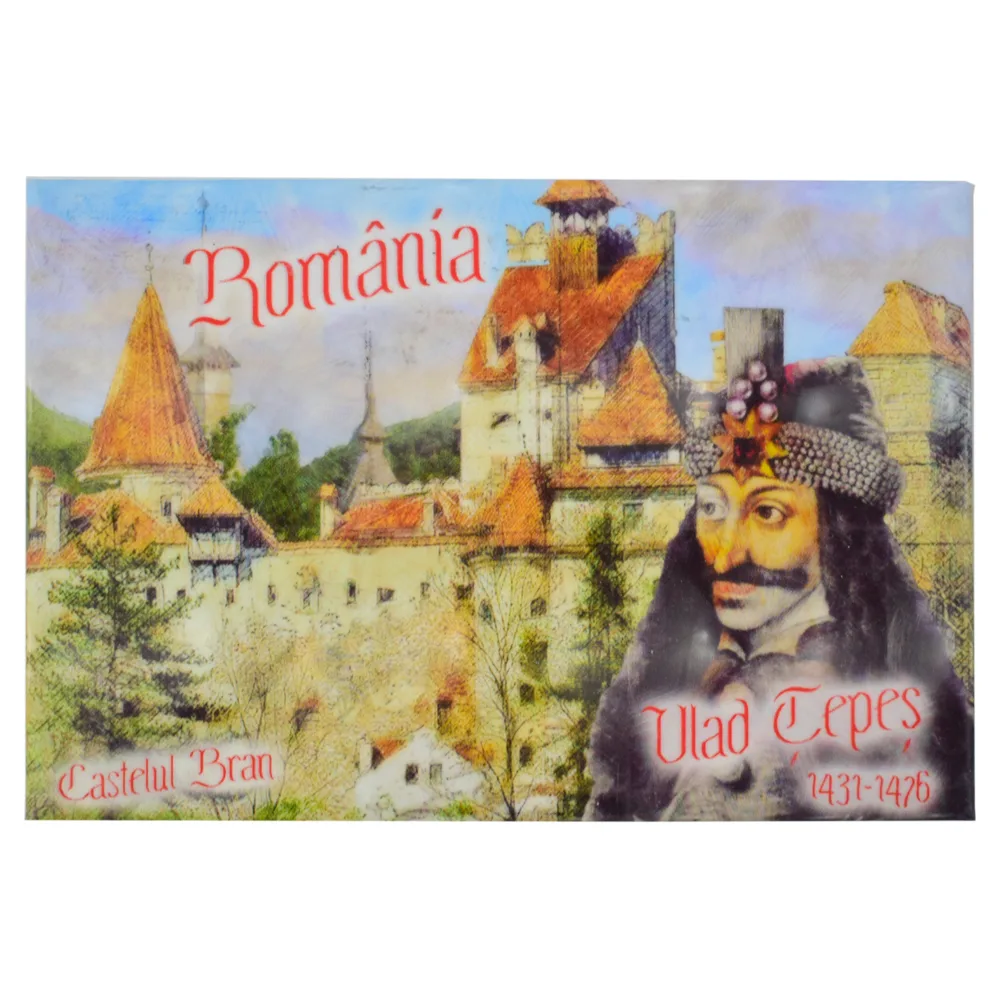 Magnet frigider din plastic Romania 8x5 CM, Peisaje/Castele - imagine 7
