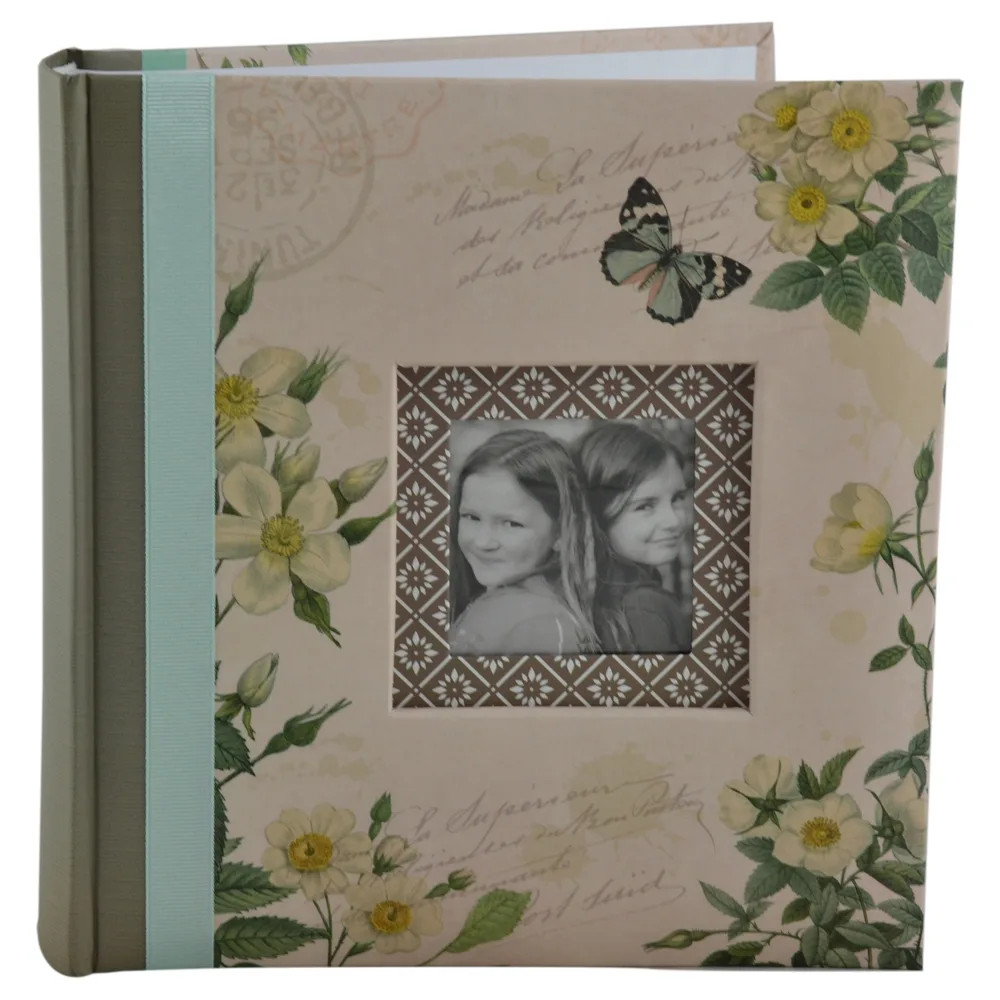 Album pentru fotografii - Design cu fluturi si flori - 2 culori - imagine 2