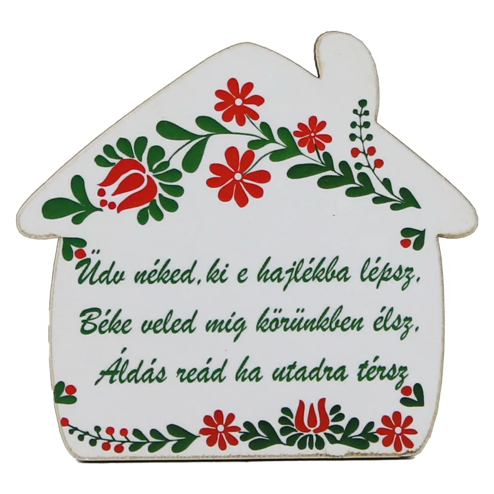 Magnet de frigider din lemn 7x6.5 CM, Casuta "Szekelyfold" - imagine 2