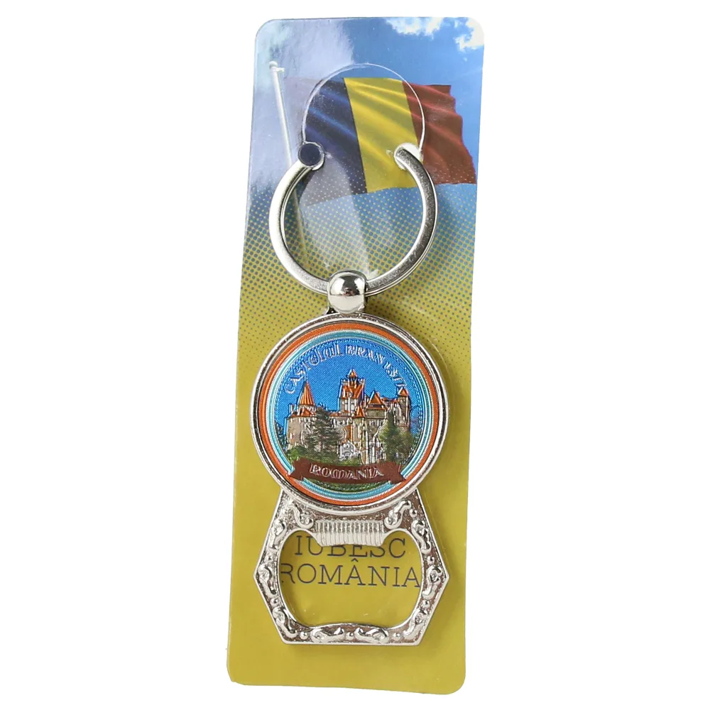 Breloc din metal "Castelul Bran" cu desfacator sticle si calendar Eternety, 3.5 CM - imagine 2