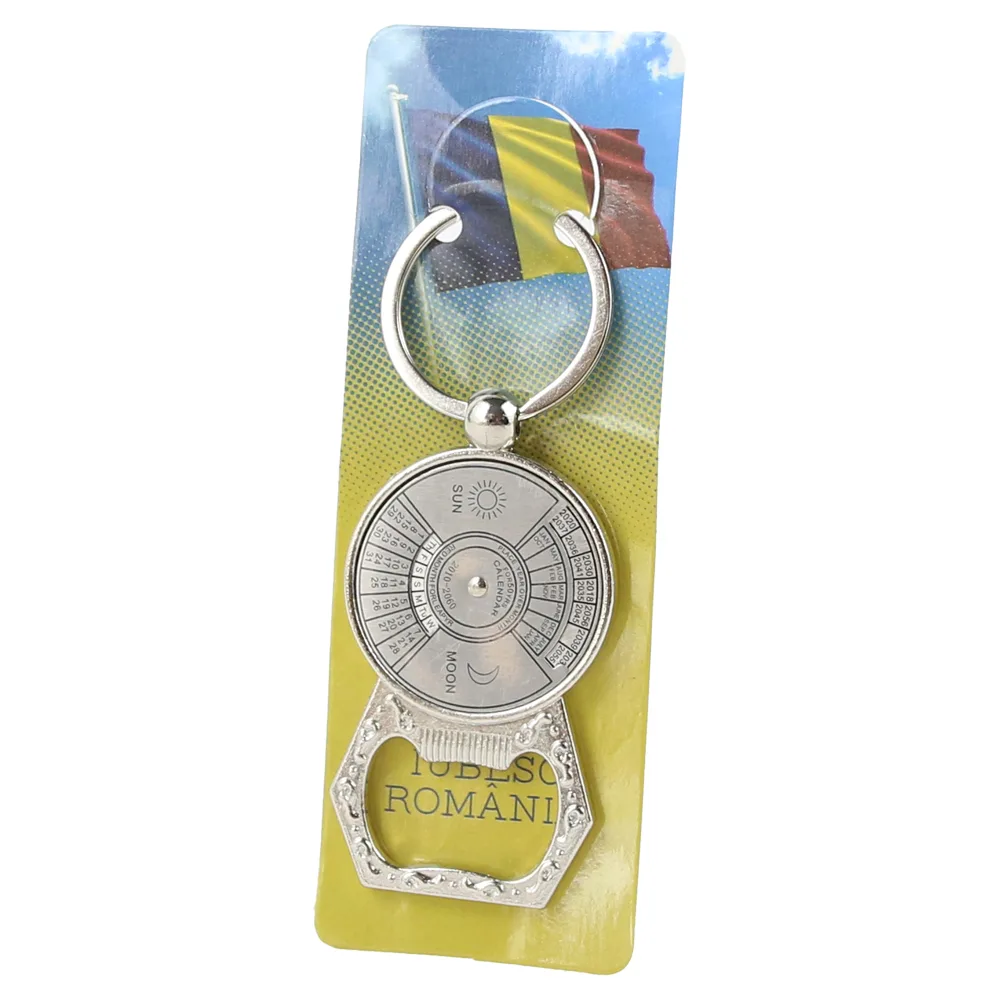 Breloc din metal "Castelul Bran" cu desfacator sticle si calendar Eternety, 3.5 CM - imagine 3