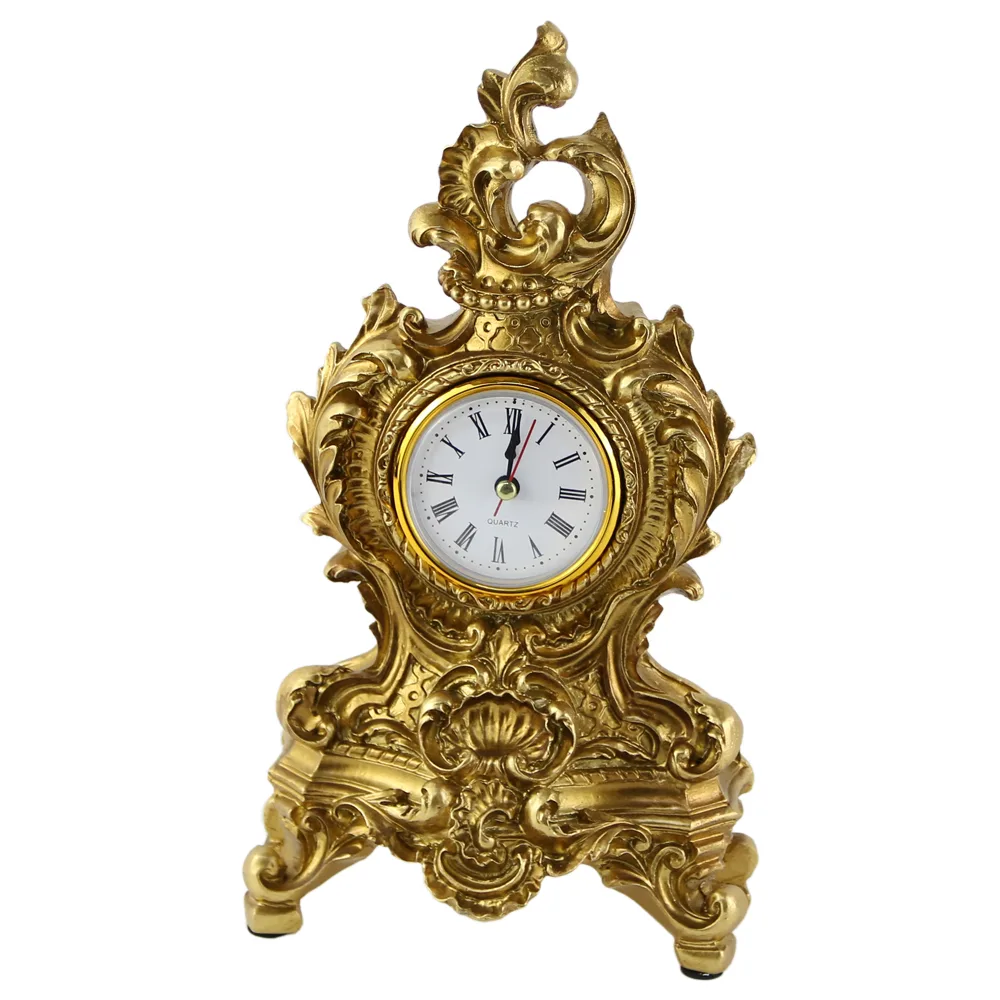 Ceas de masa din rasina Elegant 14x28 - Antic Gold