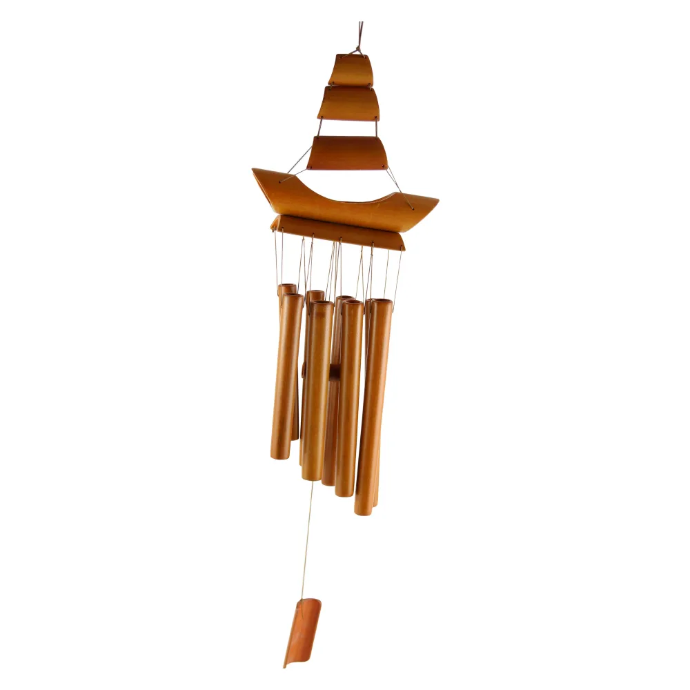 Clopotel de vant realizat din bambus 13x64 CM - imagine 2
