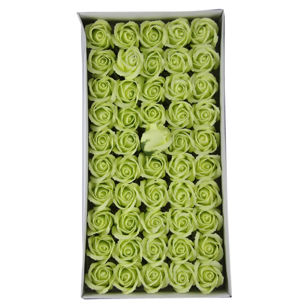 Trandafiri de sapun, 5 CM, 50 de bucata/cutie - Verde fistic