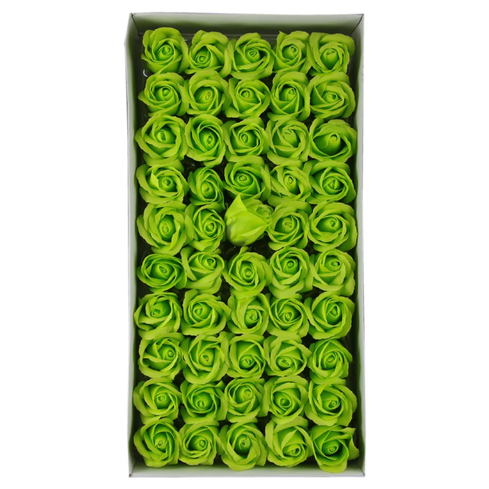 Trandafiri de sapun, 5 CM, 50 de bucata/cutie - Verde royal