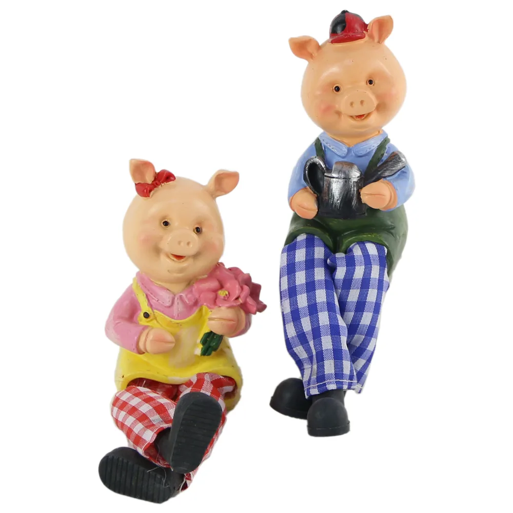 Pereche de figurine, Purcelusi cu piciore textil 14 CM