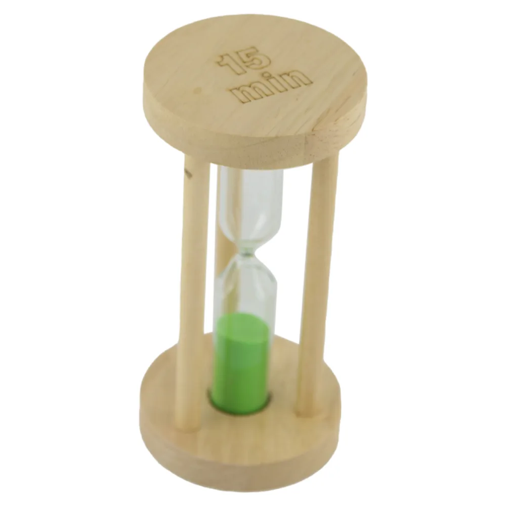 Clepsidra din lemn cu nisip colorat, 15 minute - 14 CM - imagine 2