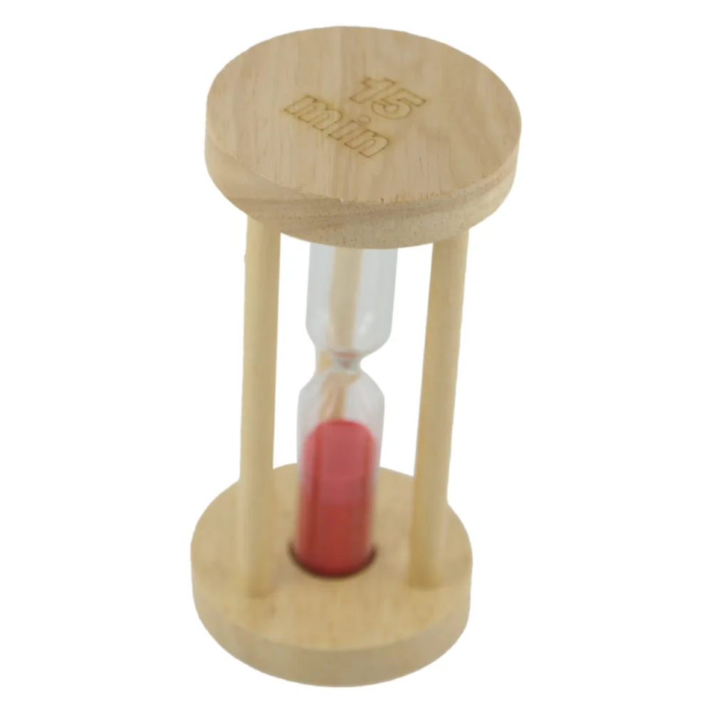 Clepsidra din lemn cu nisip colorat, 15 minute - 14 CM - imagine 3