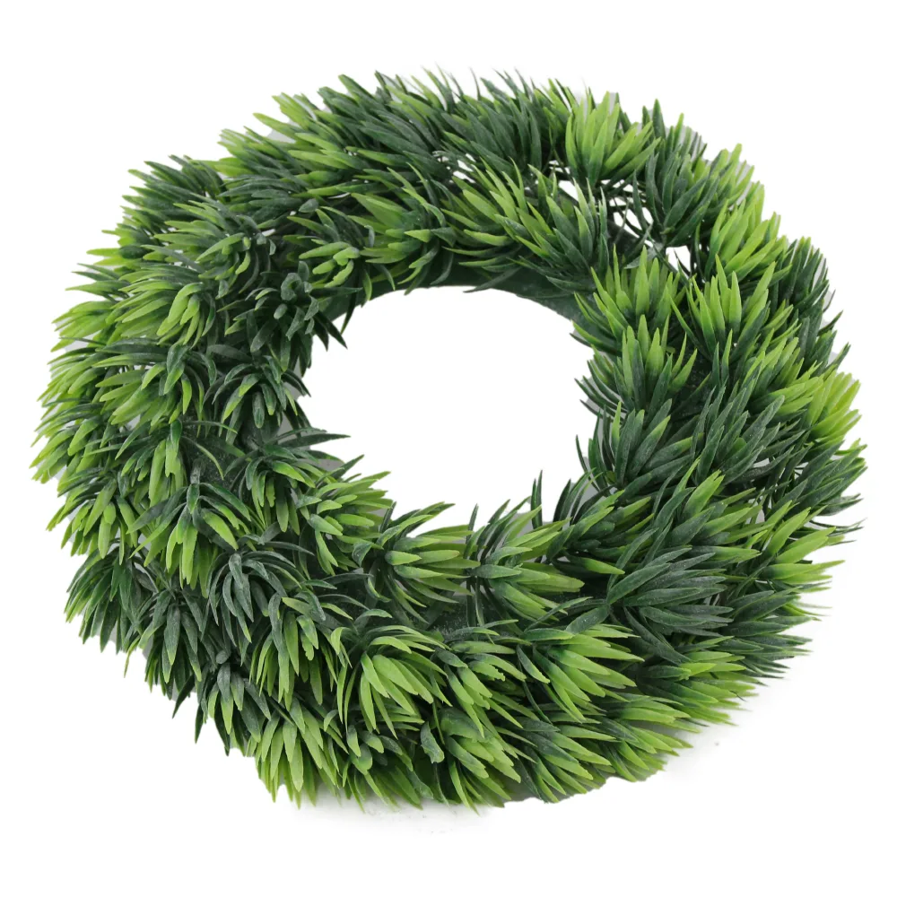Coroana decorativa cu verdeturi 28 CM, Verde