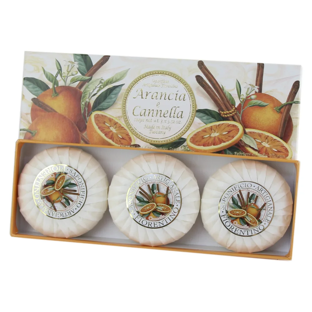 Set sapun Portocale & Scortisoara 3x100 gr, Saponificio Artigianale Fiorentino