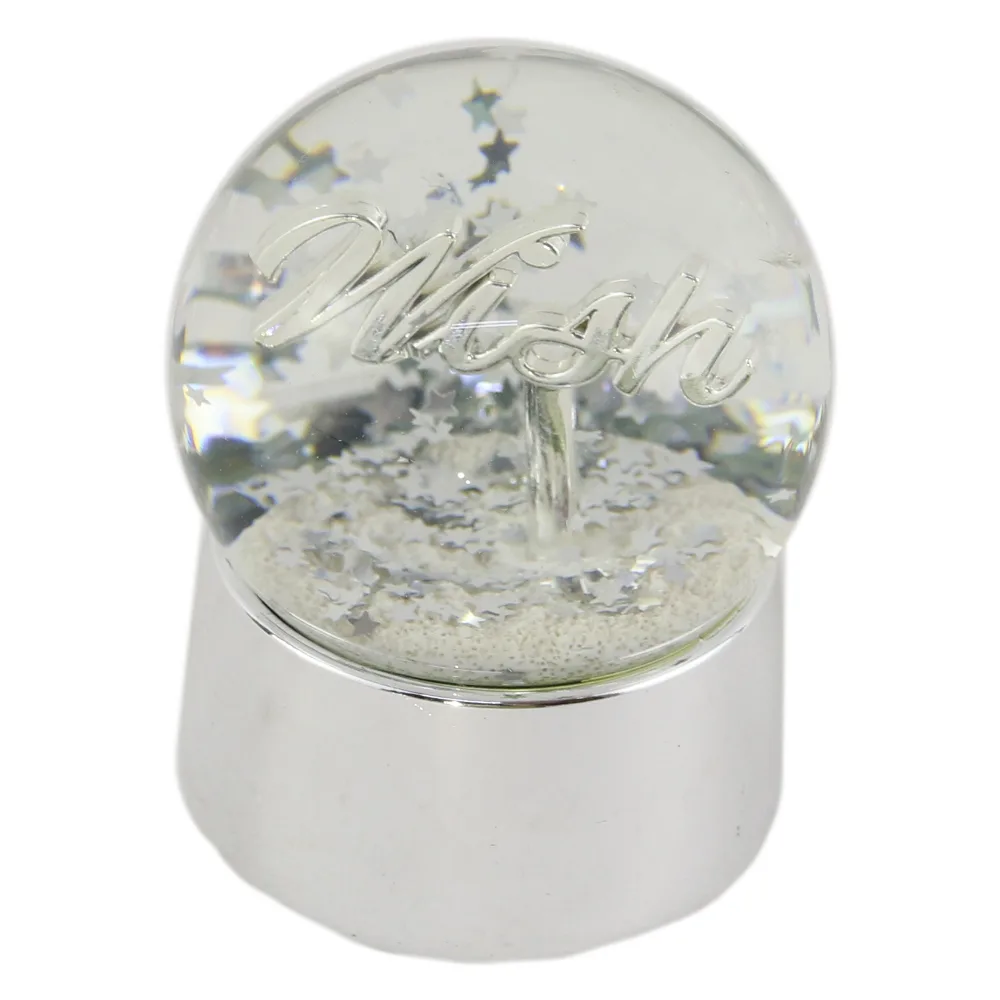 Glob de zapada Wish/Xmas din sticla 8 CM