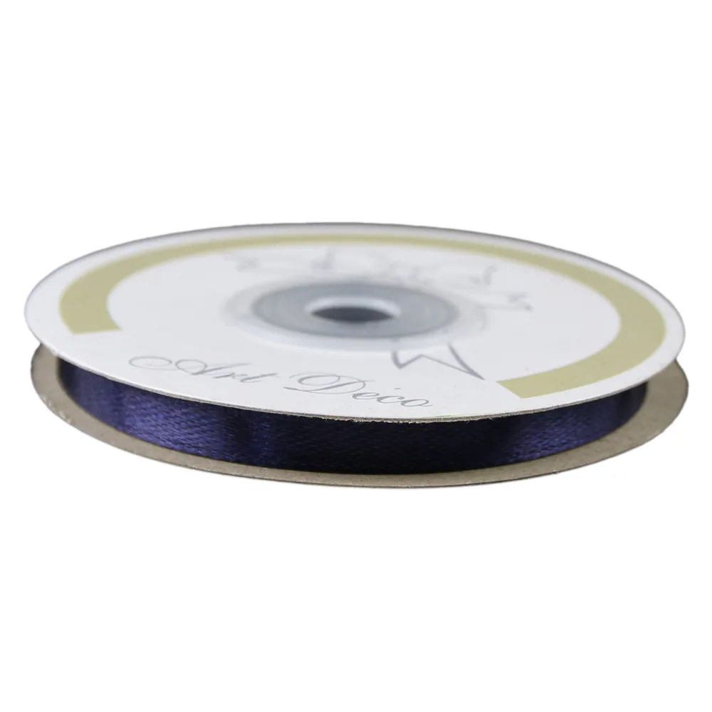 Rola panglica satin Albastru cerneala 6 mm x 25 m, Art Deco