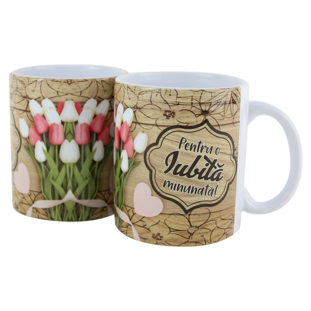 Cana ceramica "Pentru o Iubita minunata!" 330 ml