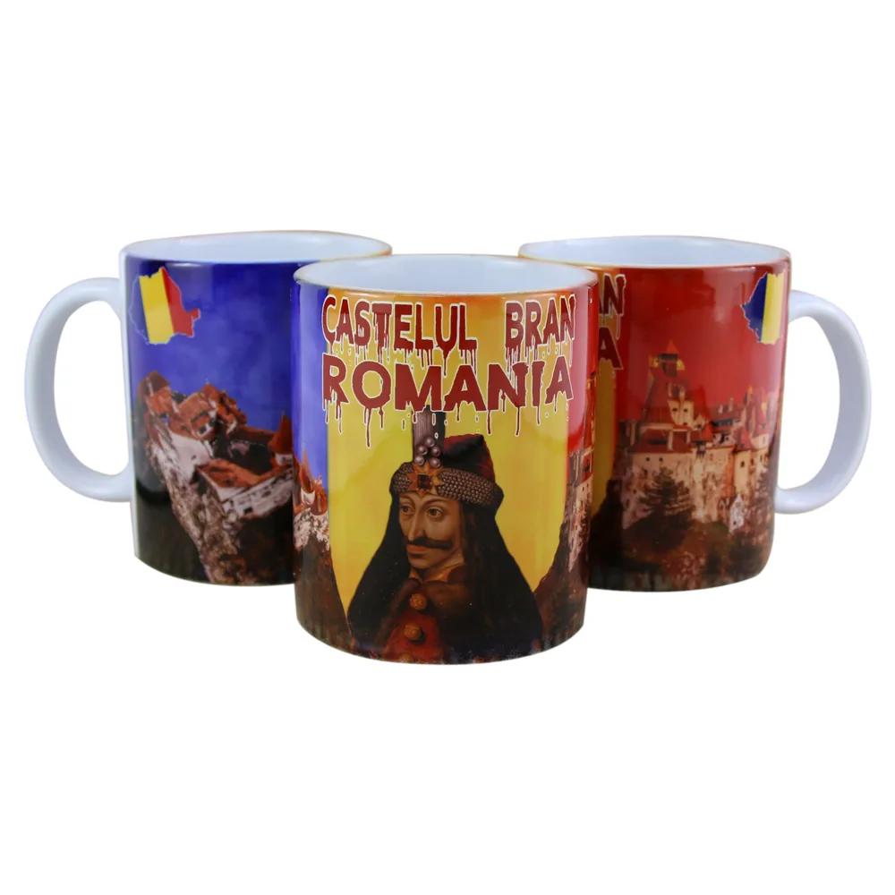 Cana din ceramica Castelul Bran 330 ml, Romania