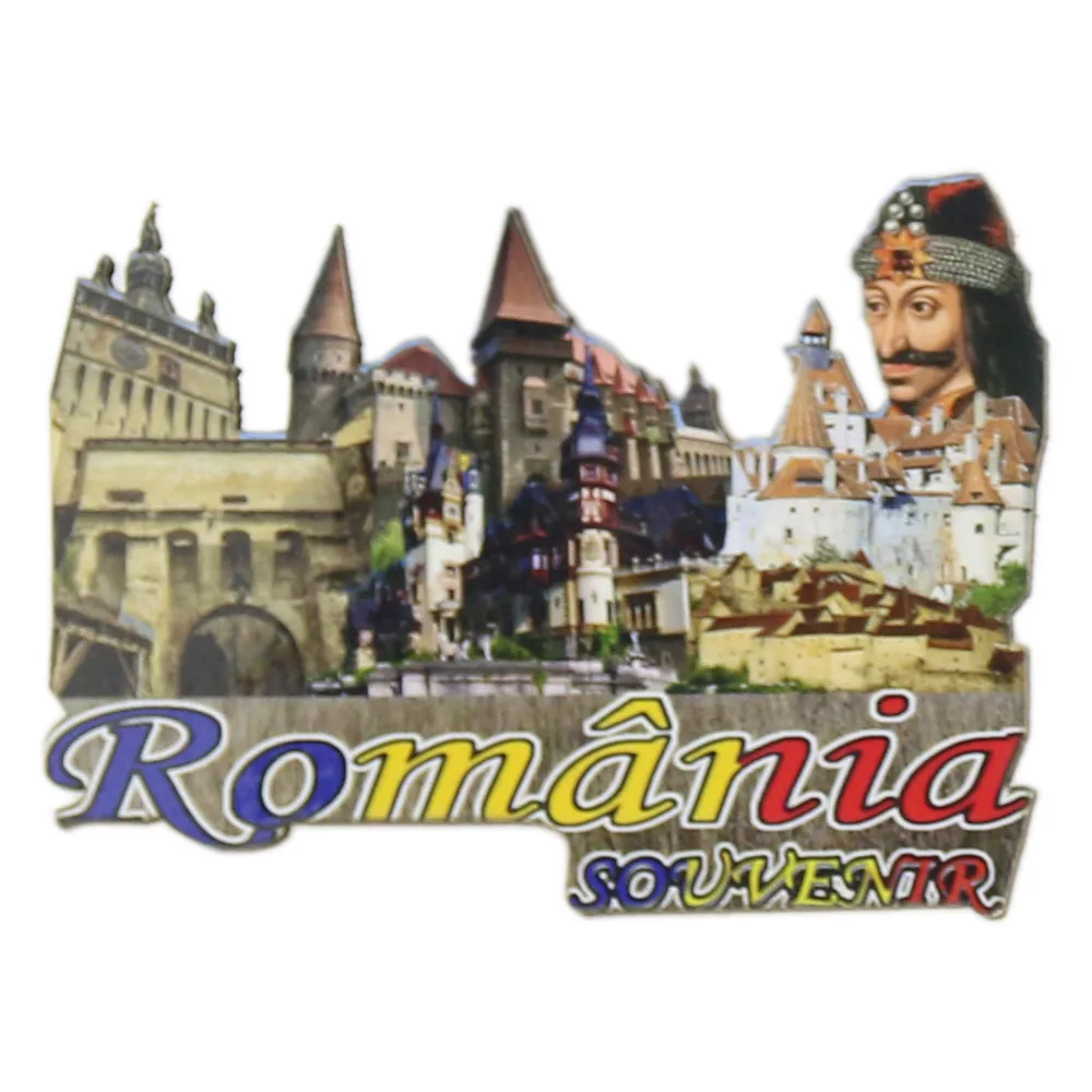 Magnet frigider din lemn Romania 10x7 CM - imagine 3