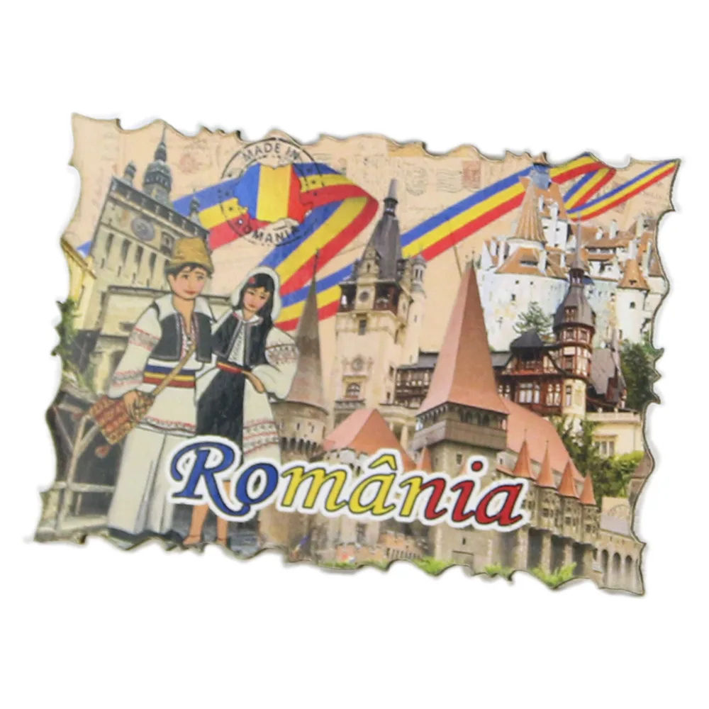 Magnet frigider din lemn Romania 7x5 CM - imagine 5