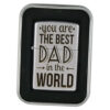 Bricheta metalica "Best Dad...", 3.5x5.5 CM, Argintiu