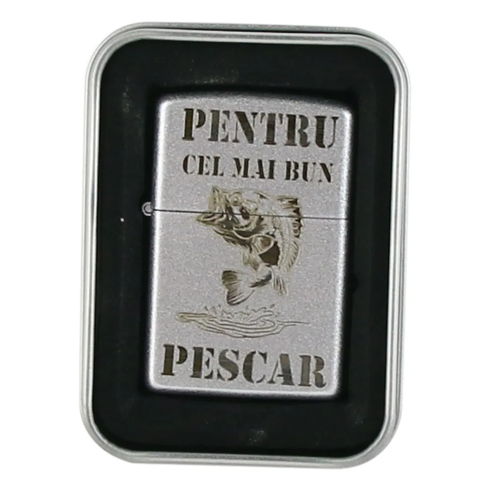 Bricheta metalica "Pentru cel mai bun Pescar", 3.5x5.5 CM, Argintiu