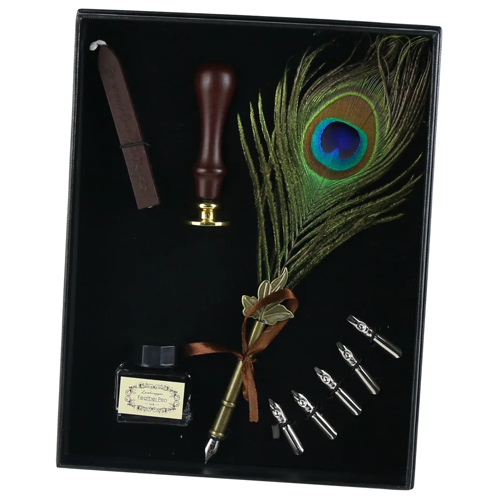 Set de Caligrafie cu Pana, stil Vintage Royal - 9 piese