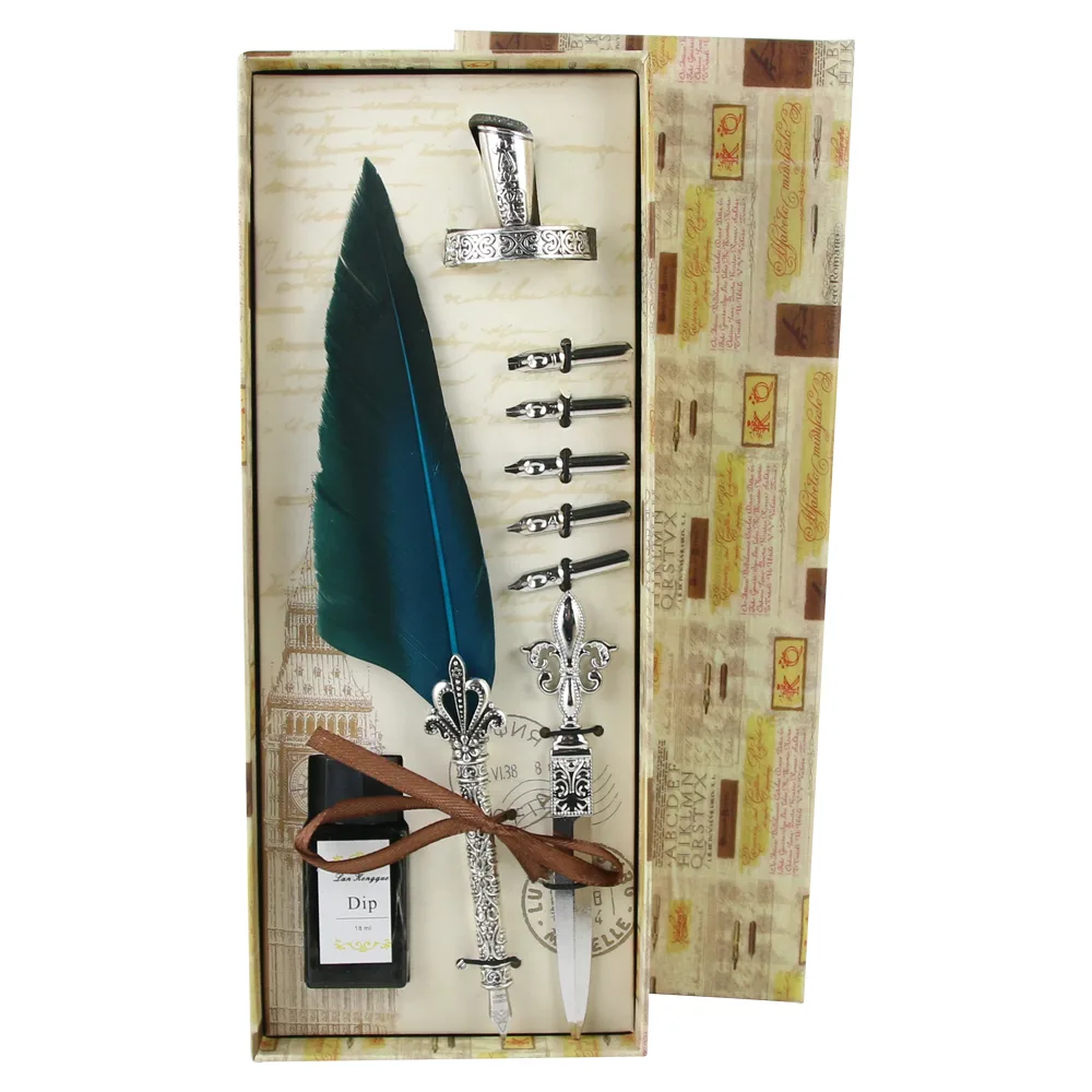Set de Caligrafie cu Pana, stil Vintage, Alfabeto - 9 piese
