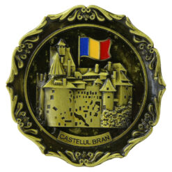 Magnet de frigider metalic 7.5 cm, Romania/Castelul Bran - imagine 3