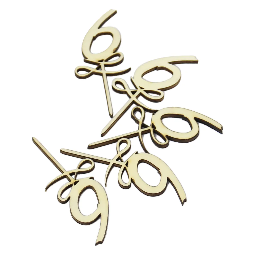 Set 5 cifre craft 6 din lemn 9 CM