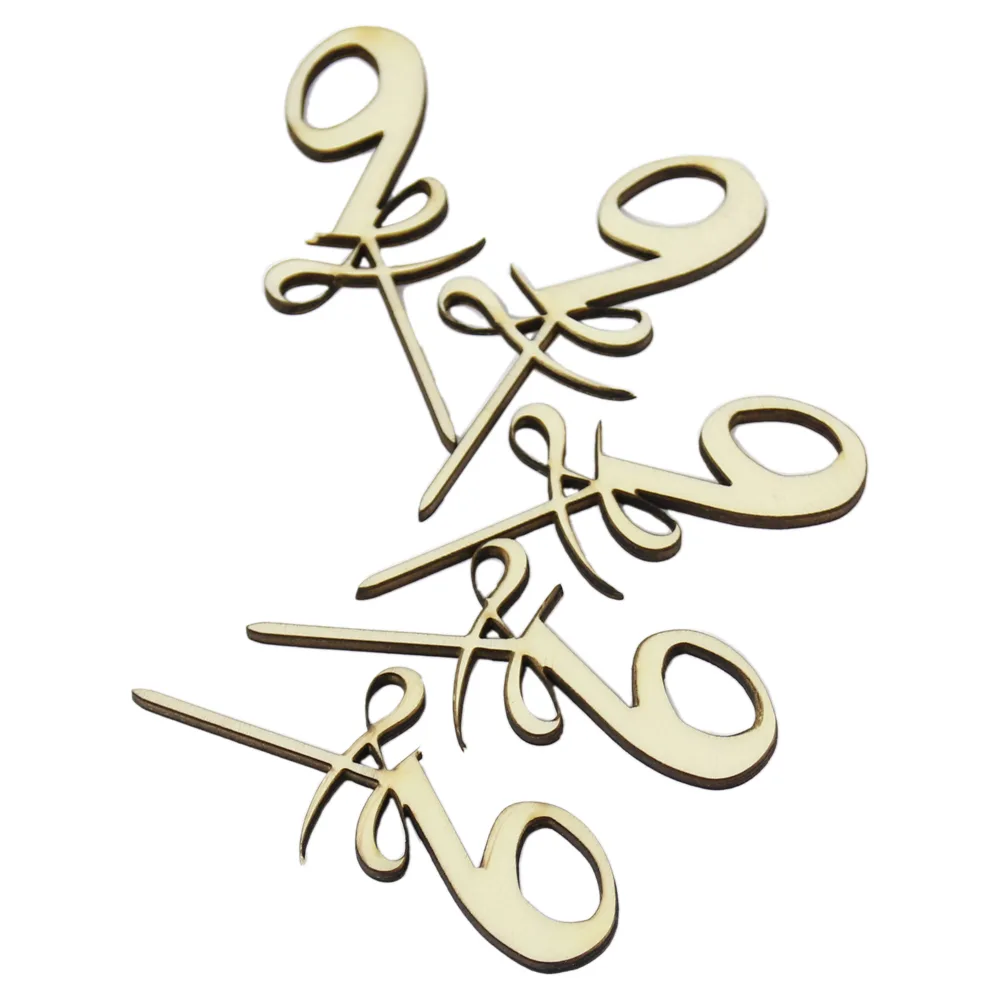 Set 5 cifre craft 9 din lemn 9 CM