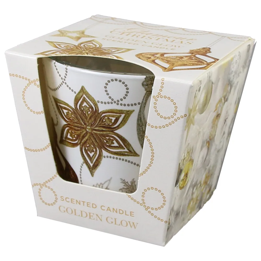 Lumanare de Craciun parfumata in pahar 115 gr, Glamour Christmas