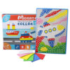 Set creativ mozaic Vehicule cu 4 imagini si patratele autocolante colorate