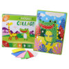 Set creativ mozaic Jungla cu 4 imagini si patratele autocolante colorate