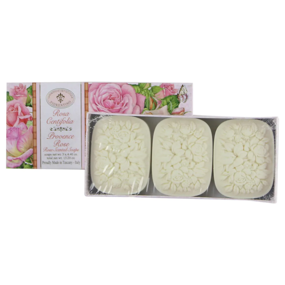 Set sapun Provence Rose 3x125 gr, Saponificio Artigianale Fiorentino