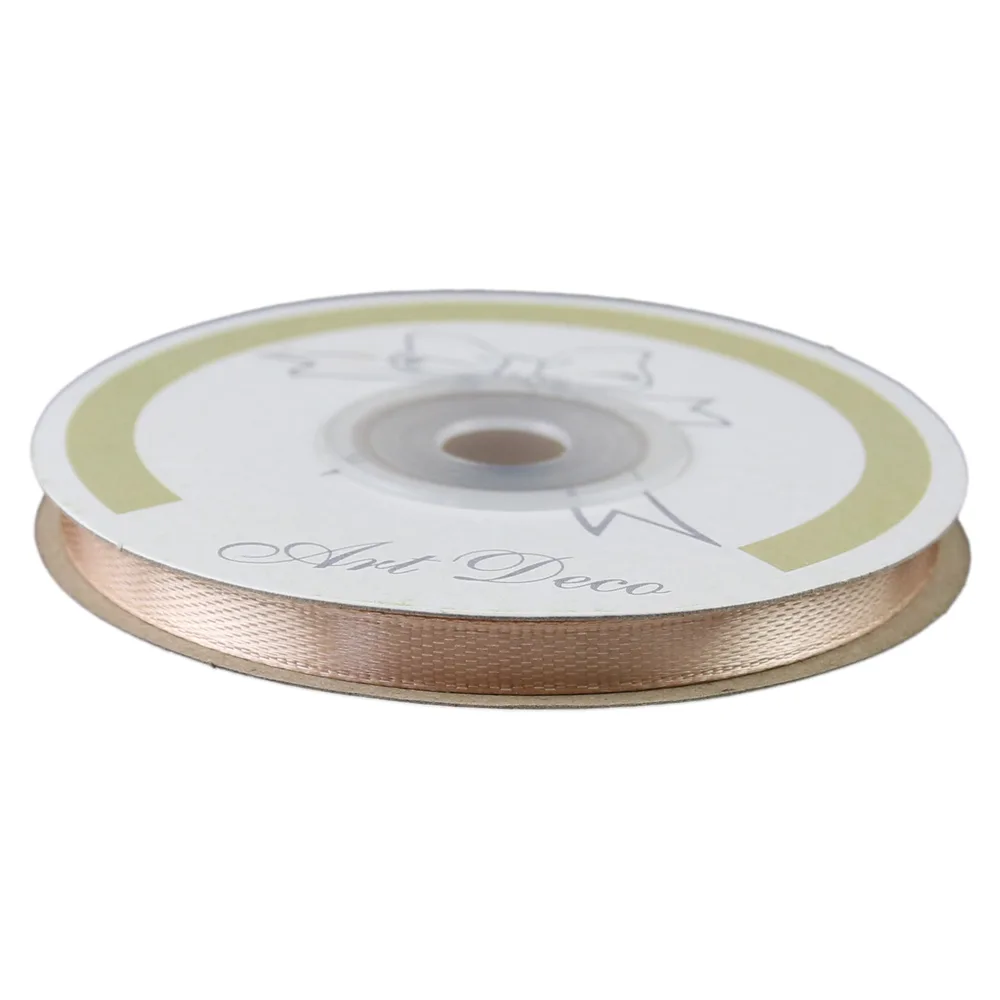 Rola panglica satin Rose Gold 6 mm x 25 m, Art Deco