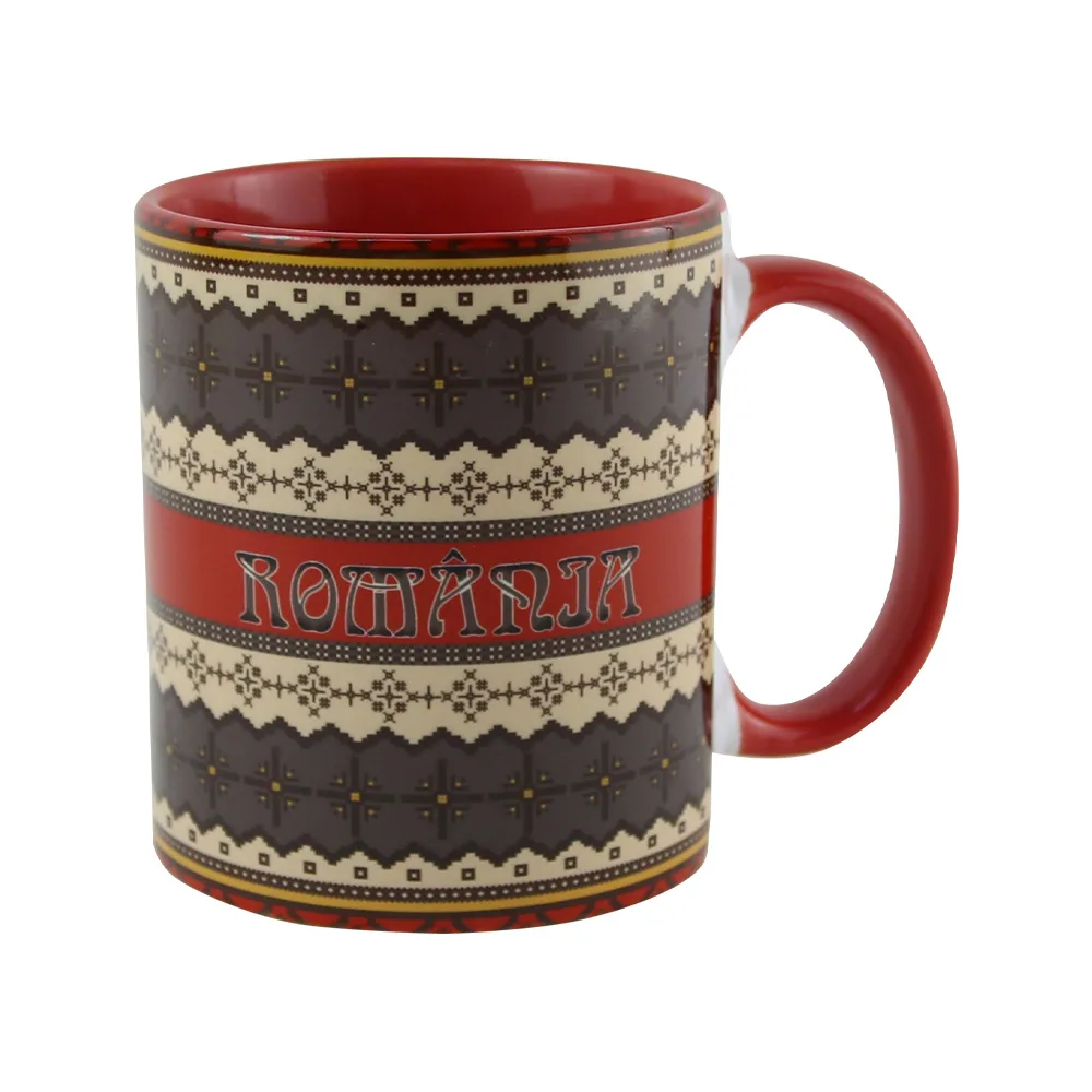 Cana ceramica Romania , 330 ml, design traditional