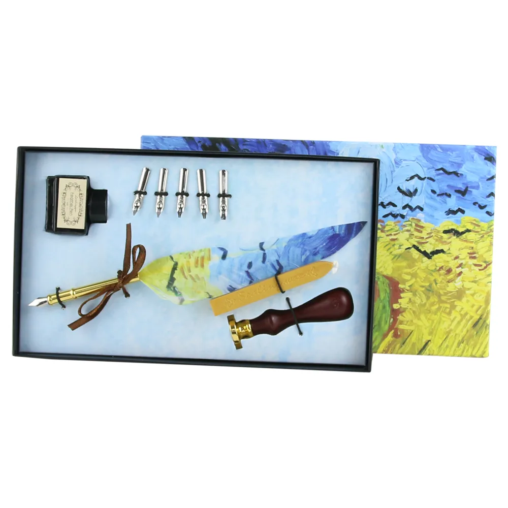 Set de Caligrafie cu Pana, stil Vintage, Art Gallery - 9 piese - imagine 3