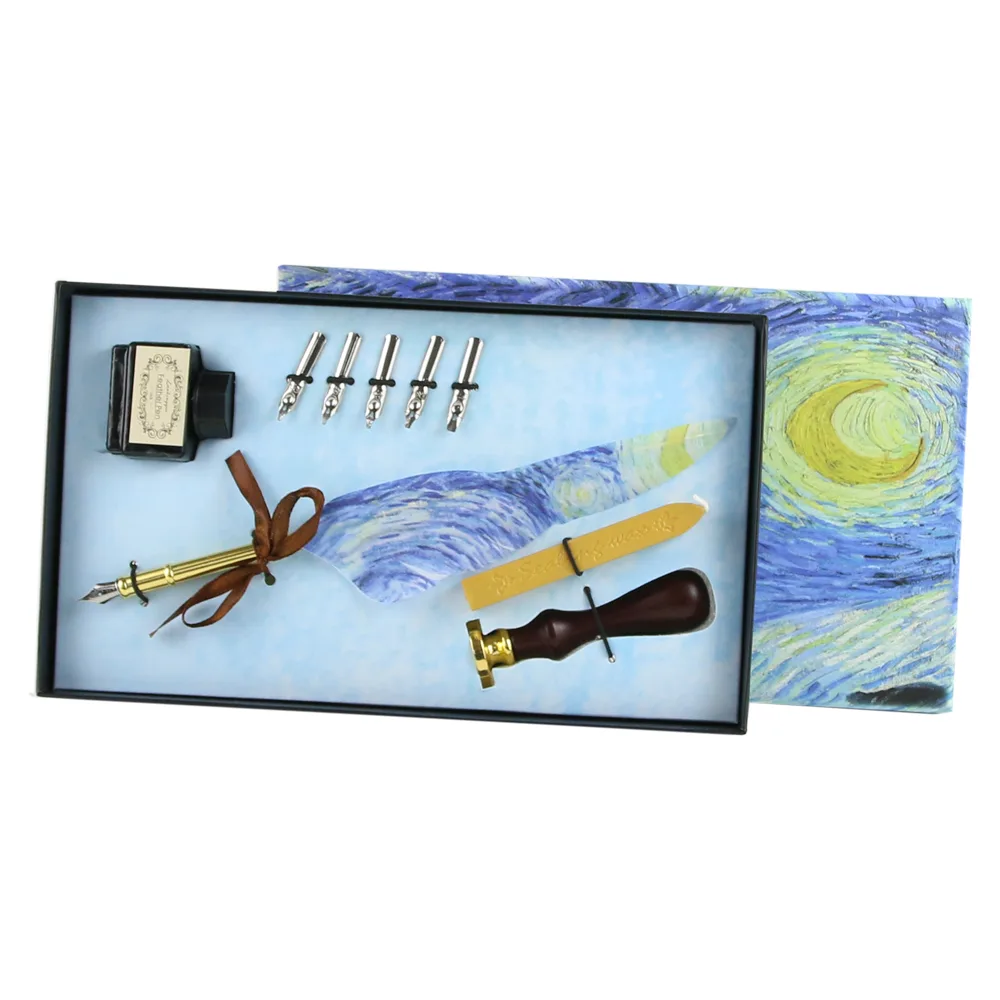 Set de Caligrafie cu Pana, stil Vintage, Art Gallery - 9 piese - imagine 5
