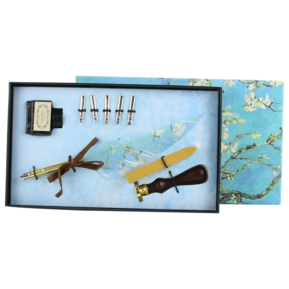 Set de Caligrafie cu Pana, stil Vintage, Art Gallery - 9 piese - imagine 6