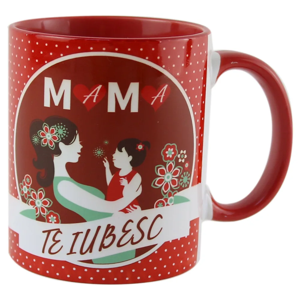 Cana ceramica "Mama, te iubesc", 330 ml