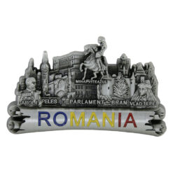 Magnet de frigider din metal 9 x 5 cm "Romania" Mihai Viteazul - imagine 3
