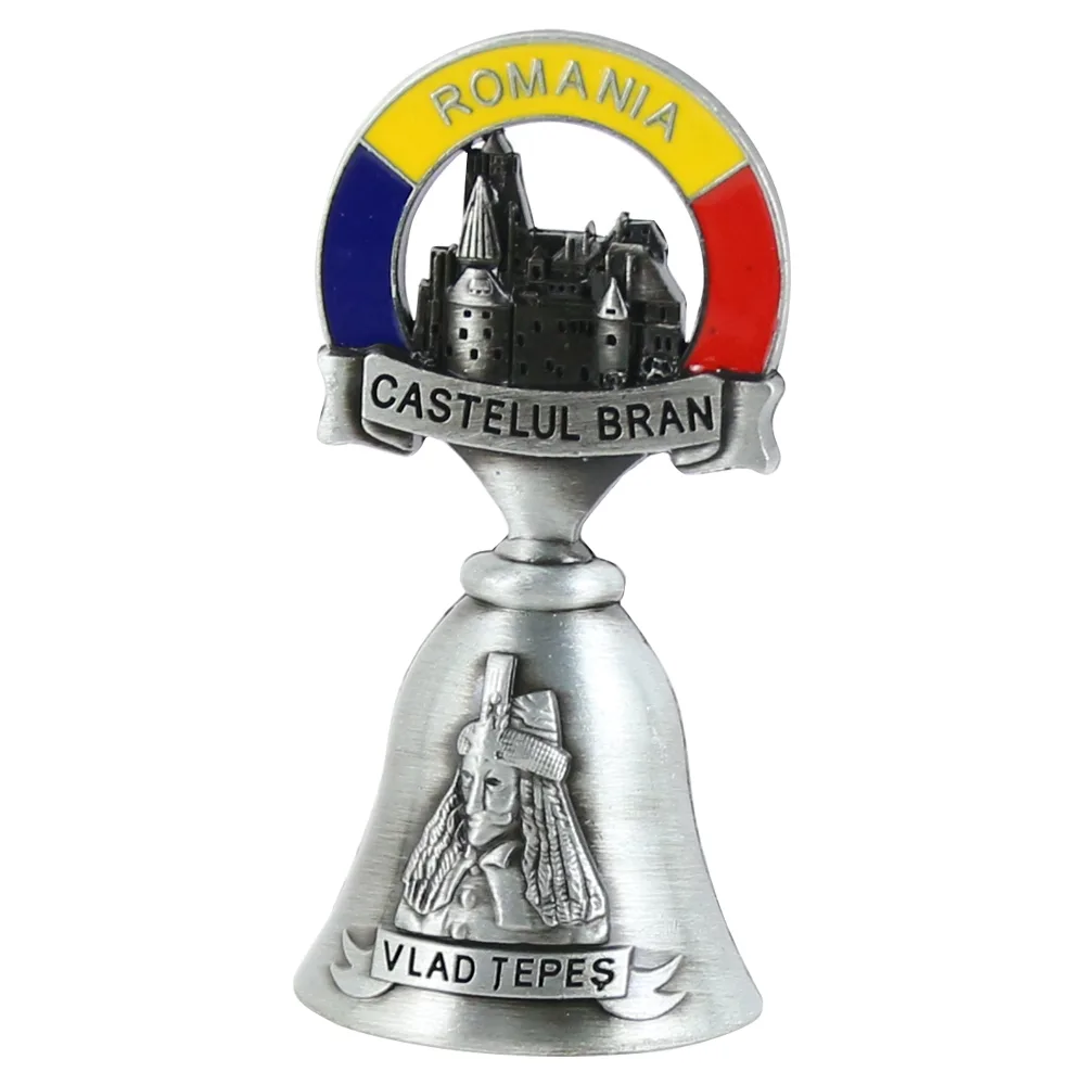 Magnet frigider din metal 4x7.5 CM, Romania, Clopotel - imagine 2