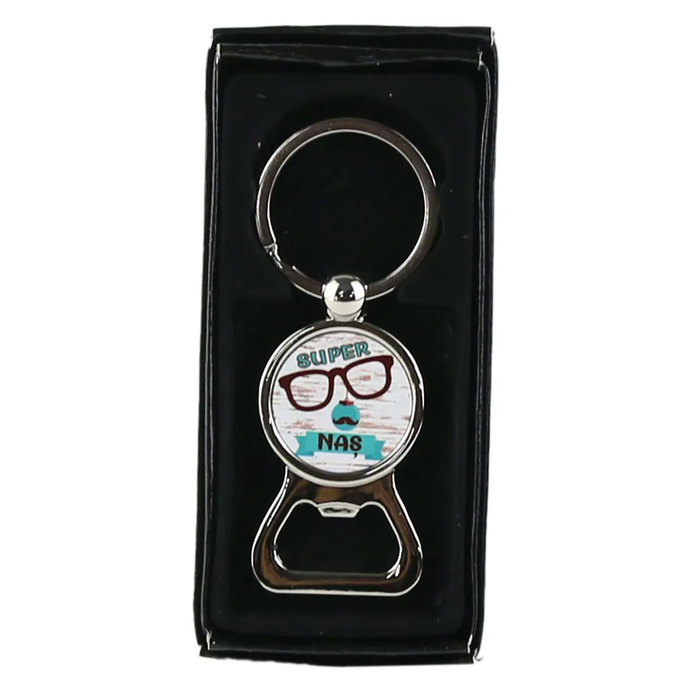 Breloc cu desfacator de sticle "Super Nas" 3x8 CM