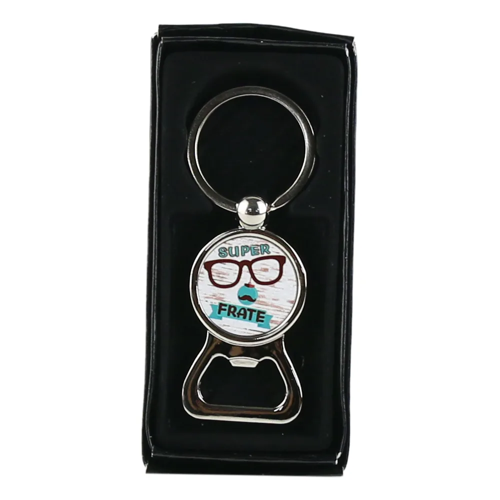 Breloc cu desfacator de sticle "Super Frate" 3x8 CM