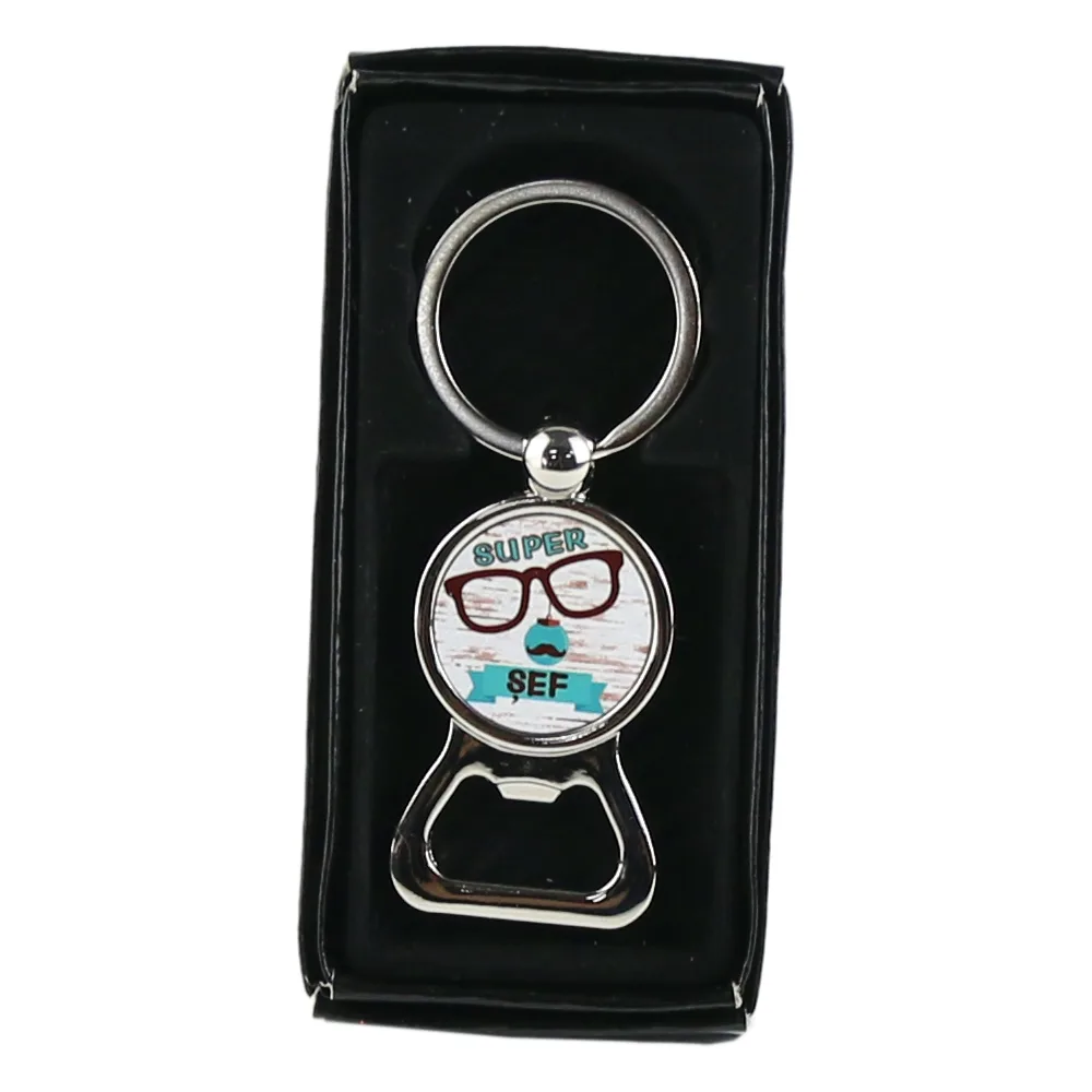 Breloc cu desfacator de sticle "Super Sef" 3x8 CM