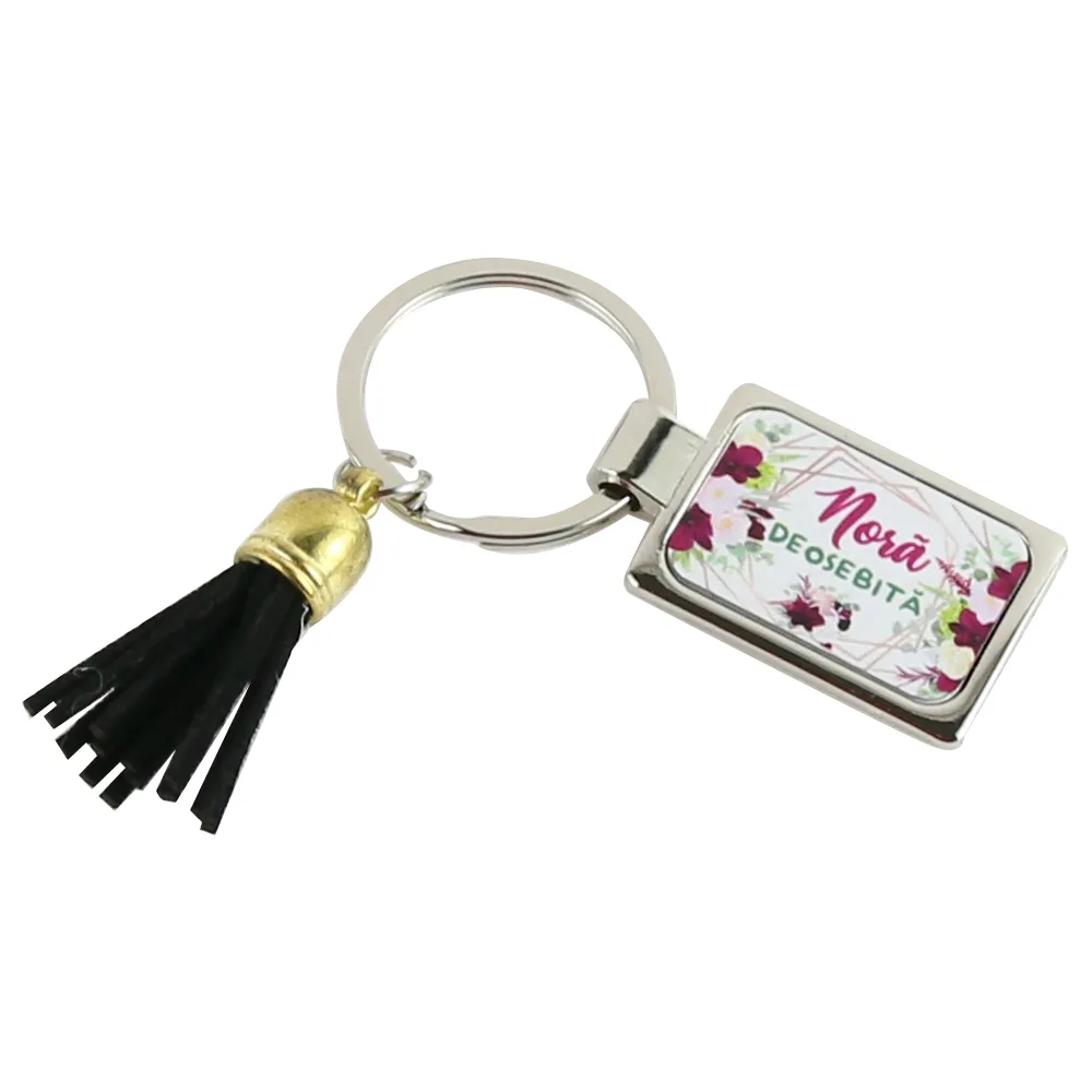 Breloc din metal "Nora Deosebita", cu franjuri, 7 CM