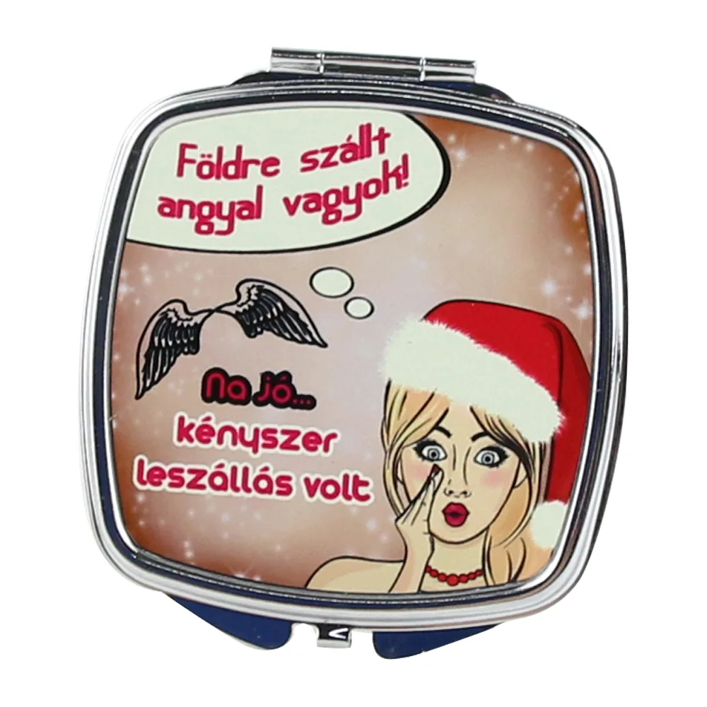 Oglinda de buzunar "Foldre szallt angyal vagyok..." 7x7 CM