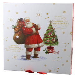 Alternative view of Platou cu 6 farfurii desert din ceramica "Merry Christmas" 26/19 CM, in cutie cadou