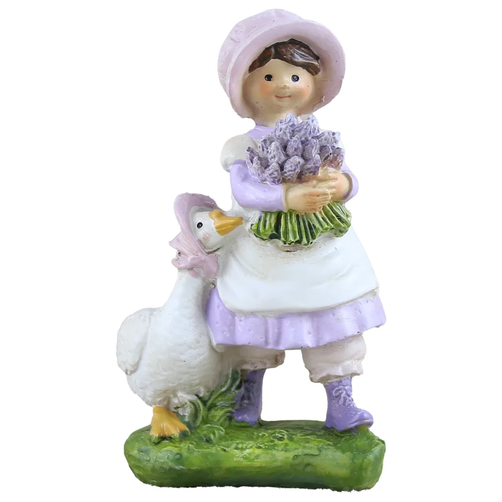 Figurina Copil cu gasca, din rasina 11 CM - imagine 2