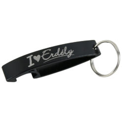 Breloc cu desfacator de sticle "Erdely" 7 CM, Negru