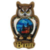 Magnet frigider din lemn "Bran" 6x9 CM, Bufnita