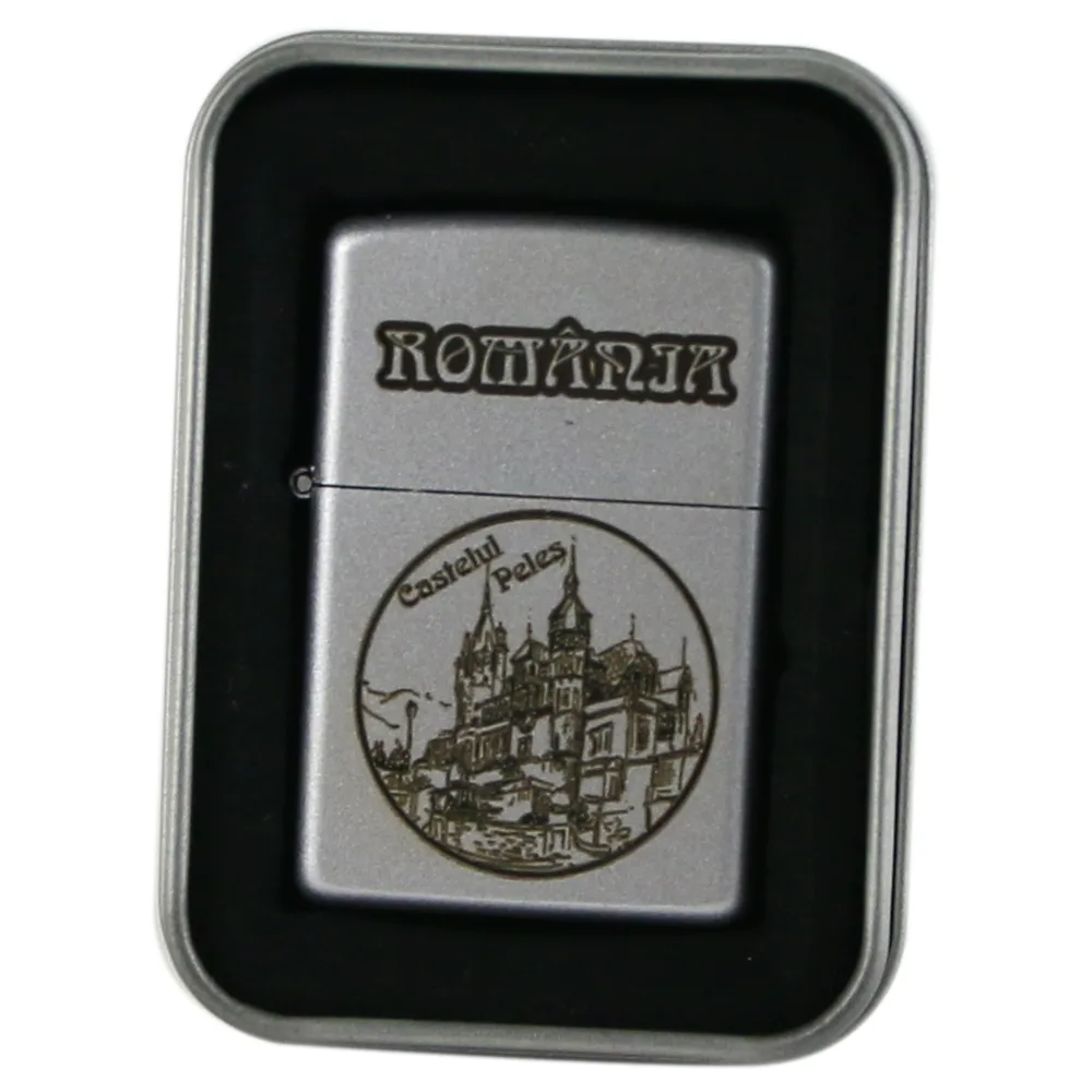 Bricheta metalica "Romania", 4x5.5 CM, Castelul Peles