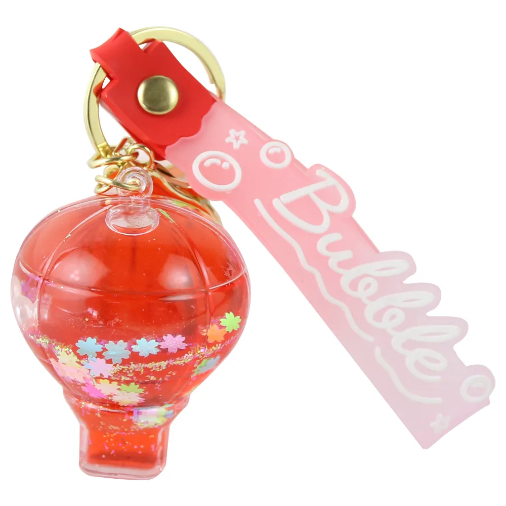Breloc Bubble cu lichid si sclipici, Ursulet/Balon, din plastic - imagine 2